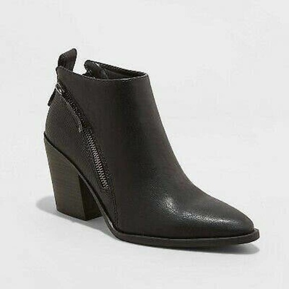 Women's Jayden Double Zip Ankle Bootie - Black Size 9.5 - Picture 1 of 7
